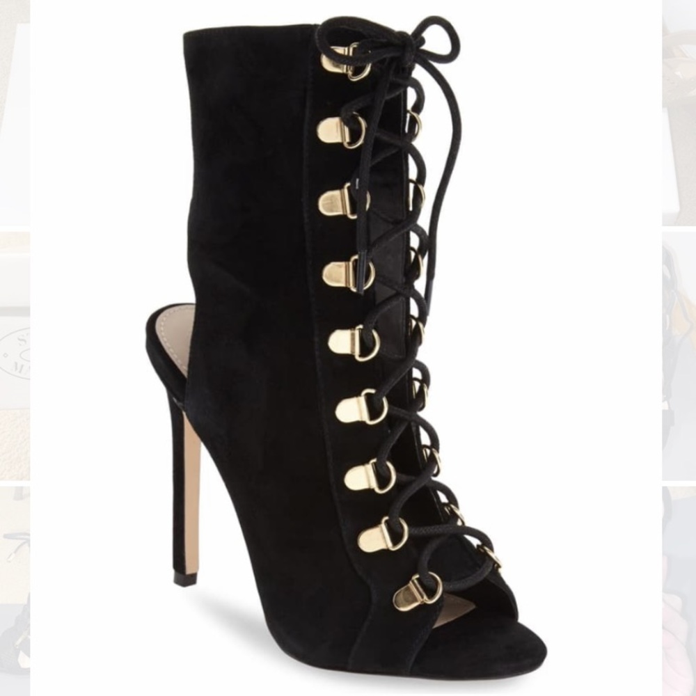 Steve Madden Black & Gold Heels
